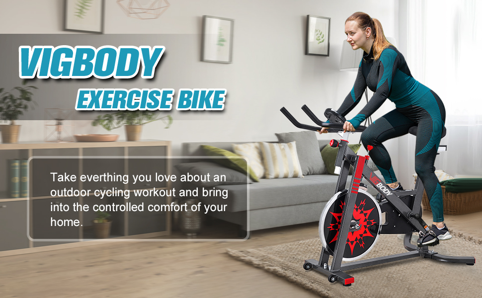 VIGBODY Upright Indoor Cycling Exercise Bike cover image