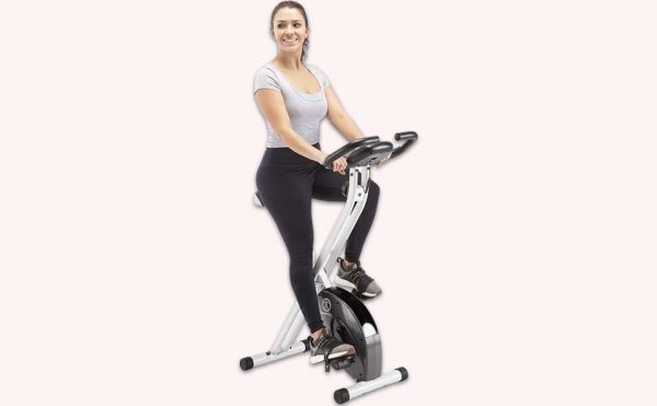 Marcy Foldable Upright Exercise Bike for Cardio Training